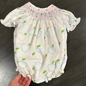 Eliza James Kids apple smocked bubble 6m